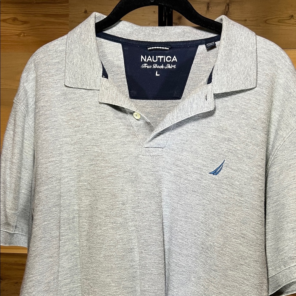 Nautica Men's Heather Gray Polo Shirt